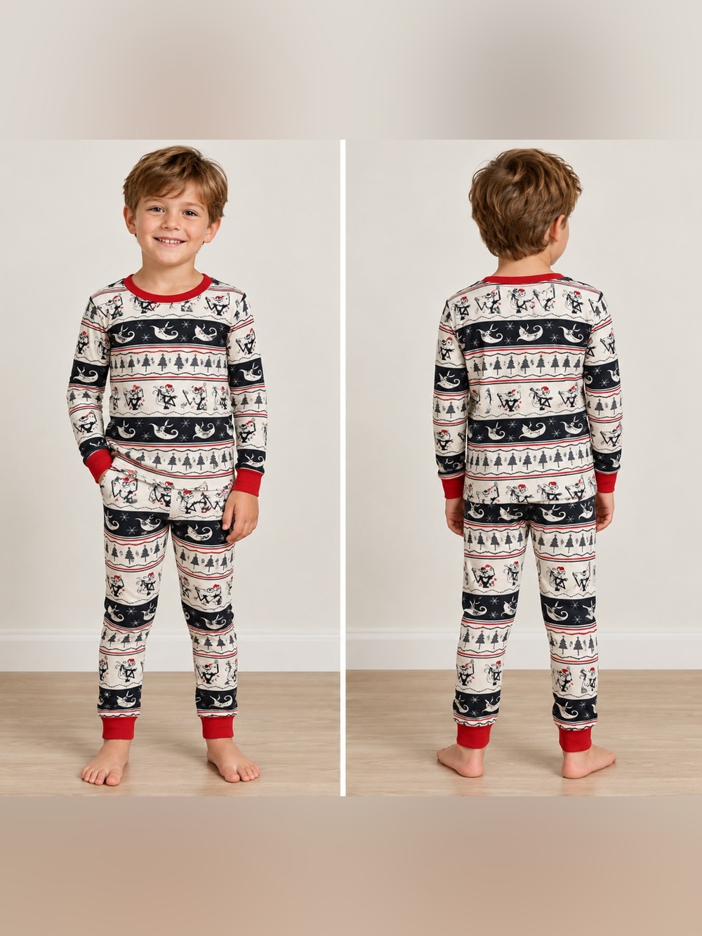 Hanna Andersson Red, Black & White Holiday Pajama Set